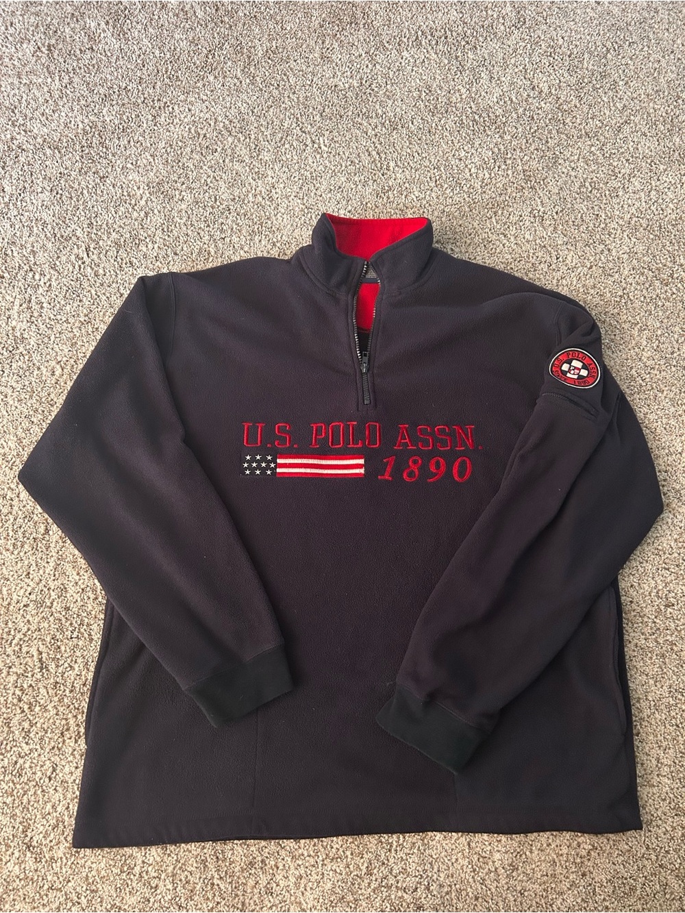 U.S. Polo Assn. Navy Fleece Quarter-Zip